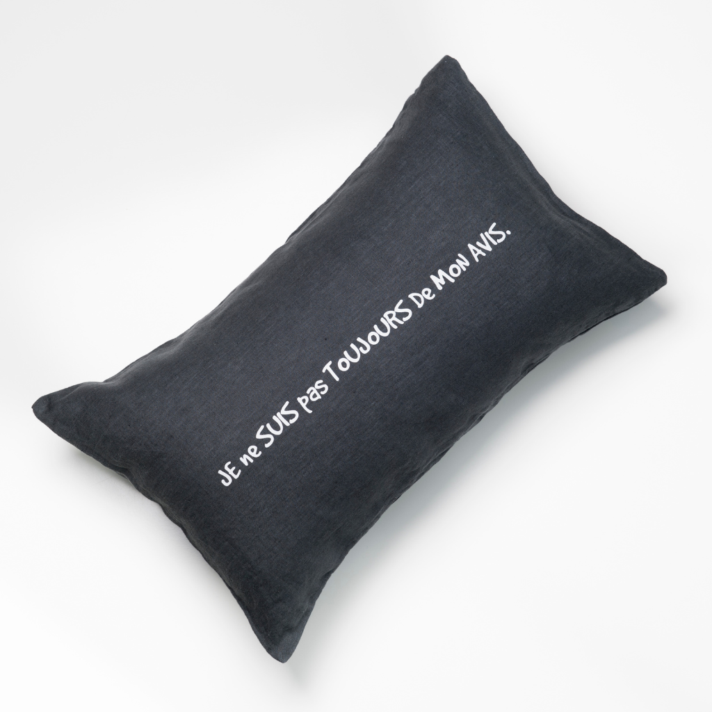 Coussin "JE NE SUIS PAS TOUJOURS DE MON AVIS"